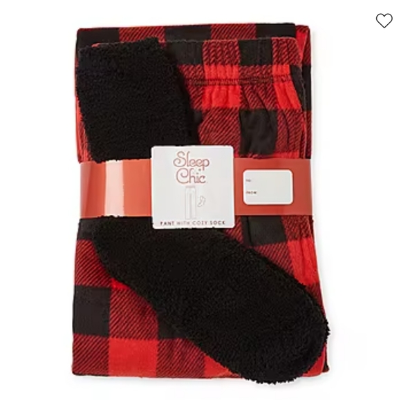sleep chic Intimates & Sleepwear Super Soft Red Black White Check
